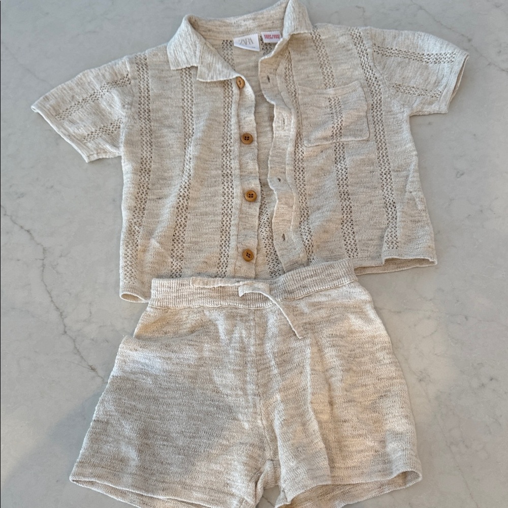 Zara Cream Knit Top